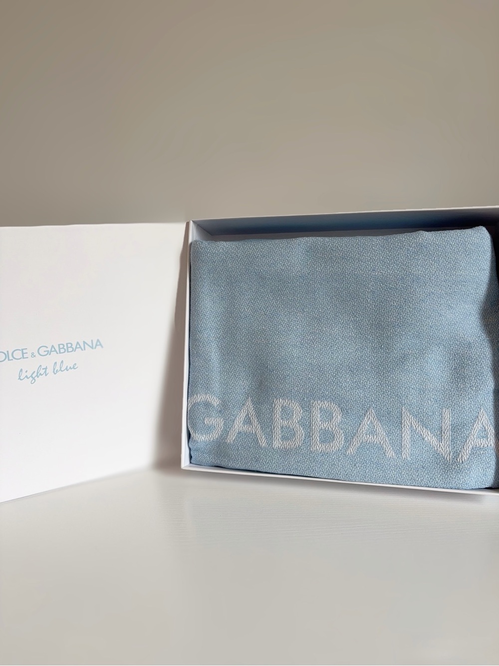 Dolce & Gabbana Light Blue Beach Towel Cotton Luxury Bath Beach NIB - Picture 4 of 4